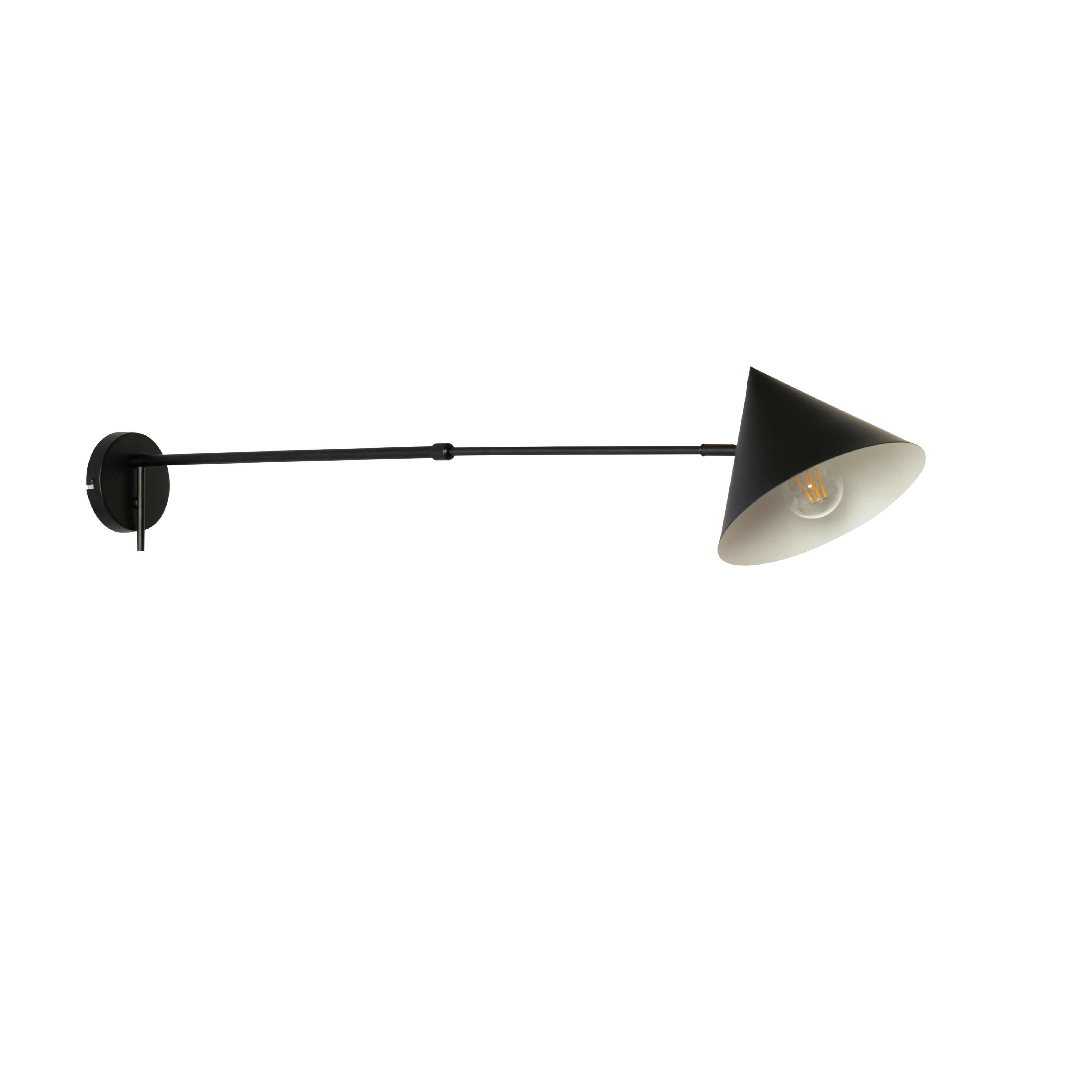 Design wandlamp zwart verstelbaar - Triangolo