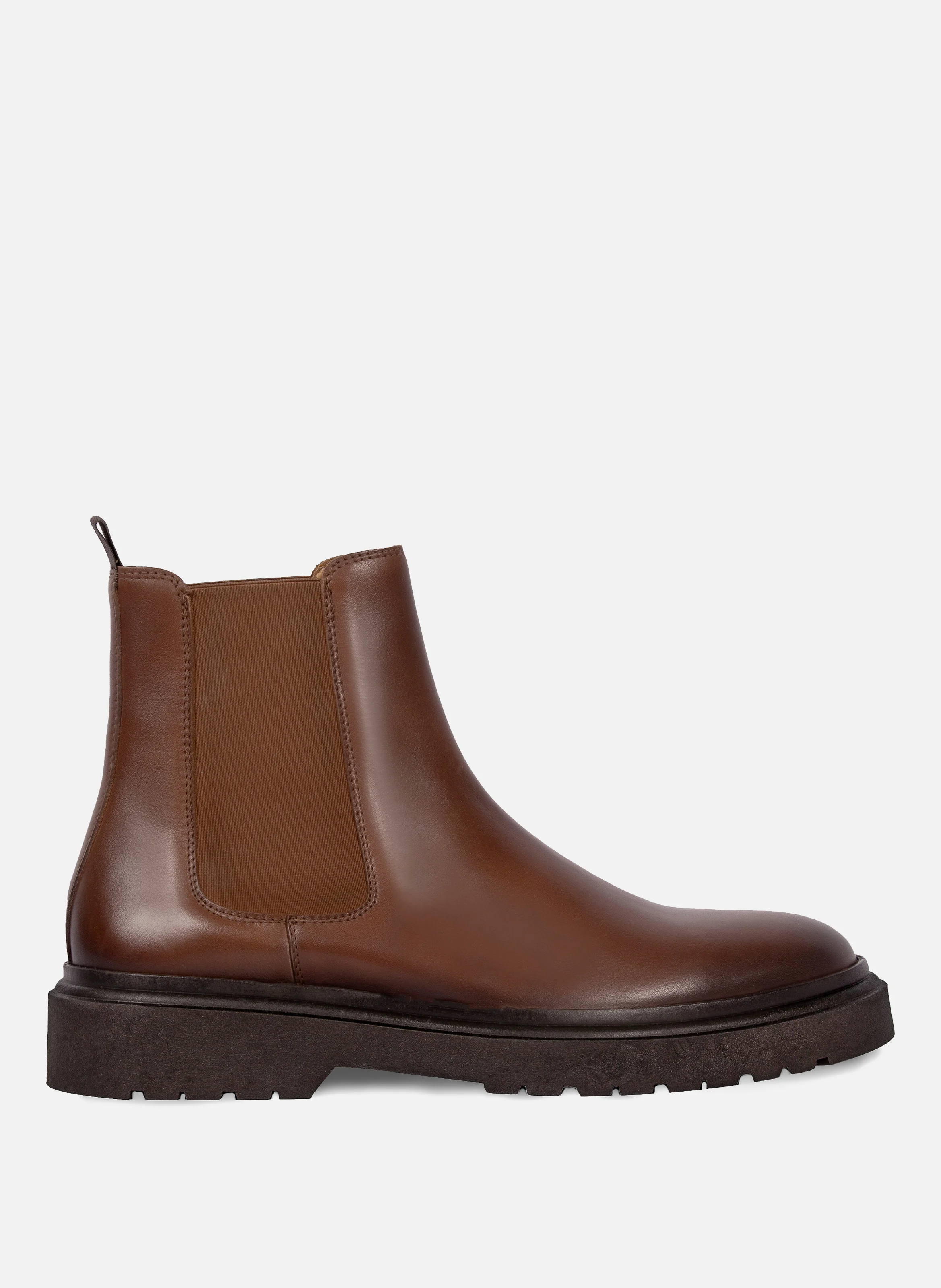 Chelsea boots gomme cuir | Marron