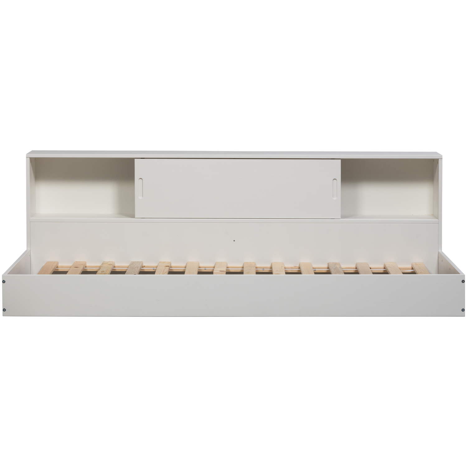 WOOOD Carter Bed - Grenenhout - Wit - 90x200