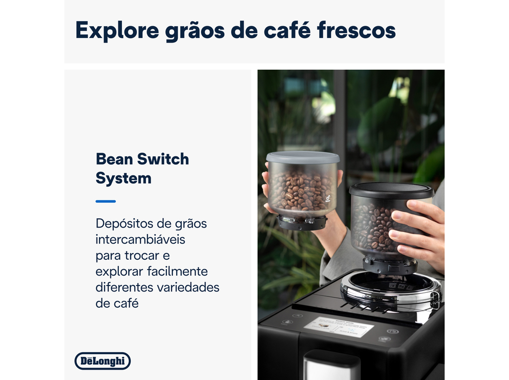 MÁQUINA DE CAFÉ AUTOMÁTICA DELONGHI RIVELIA EXAM440.35.B PRETO