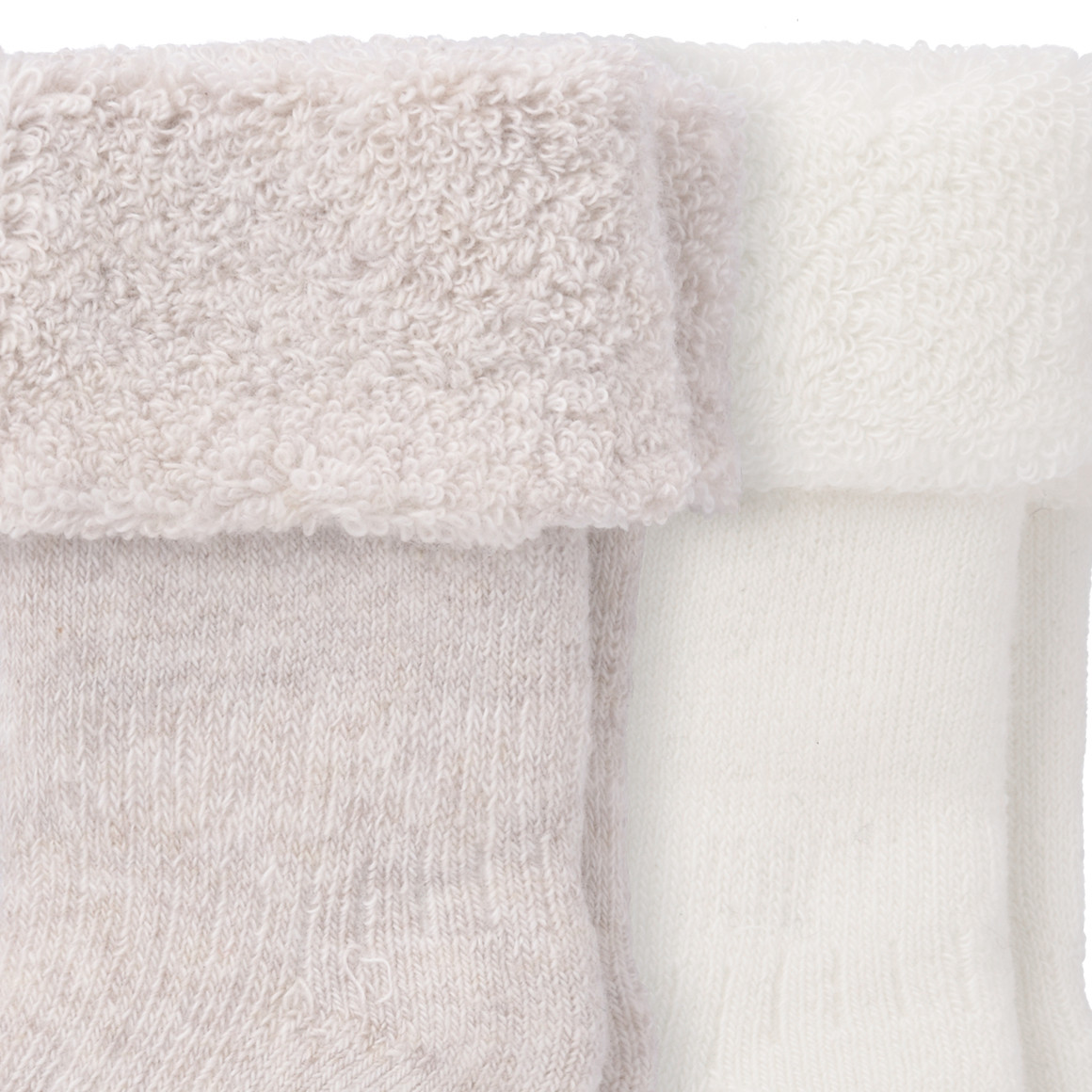 Topomini 2 Newborn Socken mit Frottee cremeweiss / hellbeige