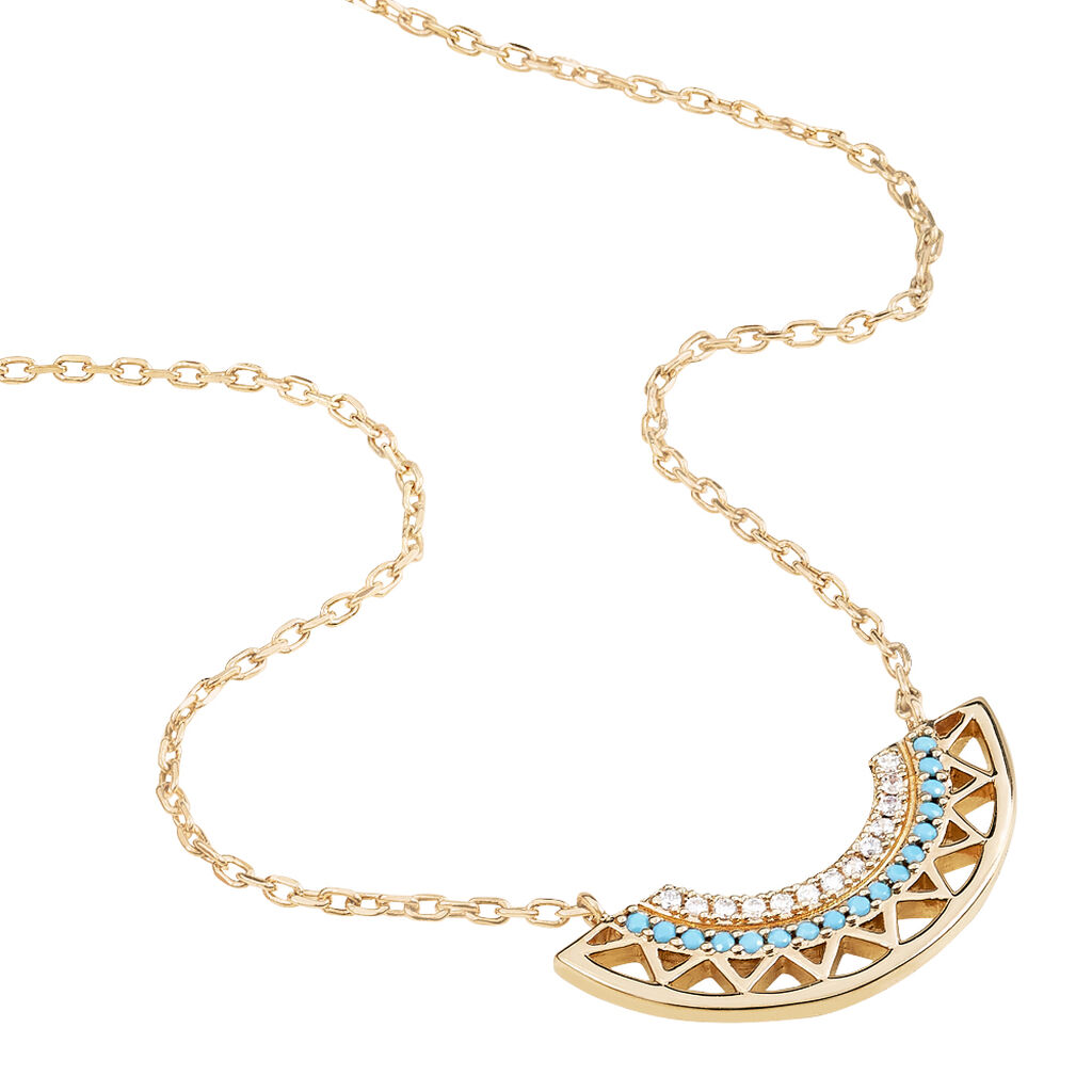 Collier Zoila Plaqué Or Jaune Oxyde De Zirconium