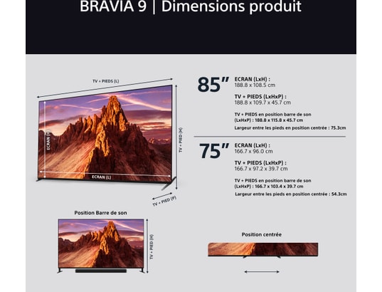 SONY - TV Mini LED 4K 215 cm K85XR90PAEP - BRAVIA 9