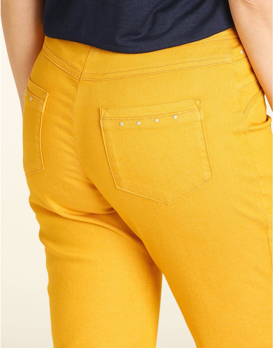 Pantacourt jegging jaune