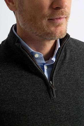 Steppin' Out Half Zip Trui Merinowol Antraciet SM1204.0003-1203 kopen