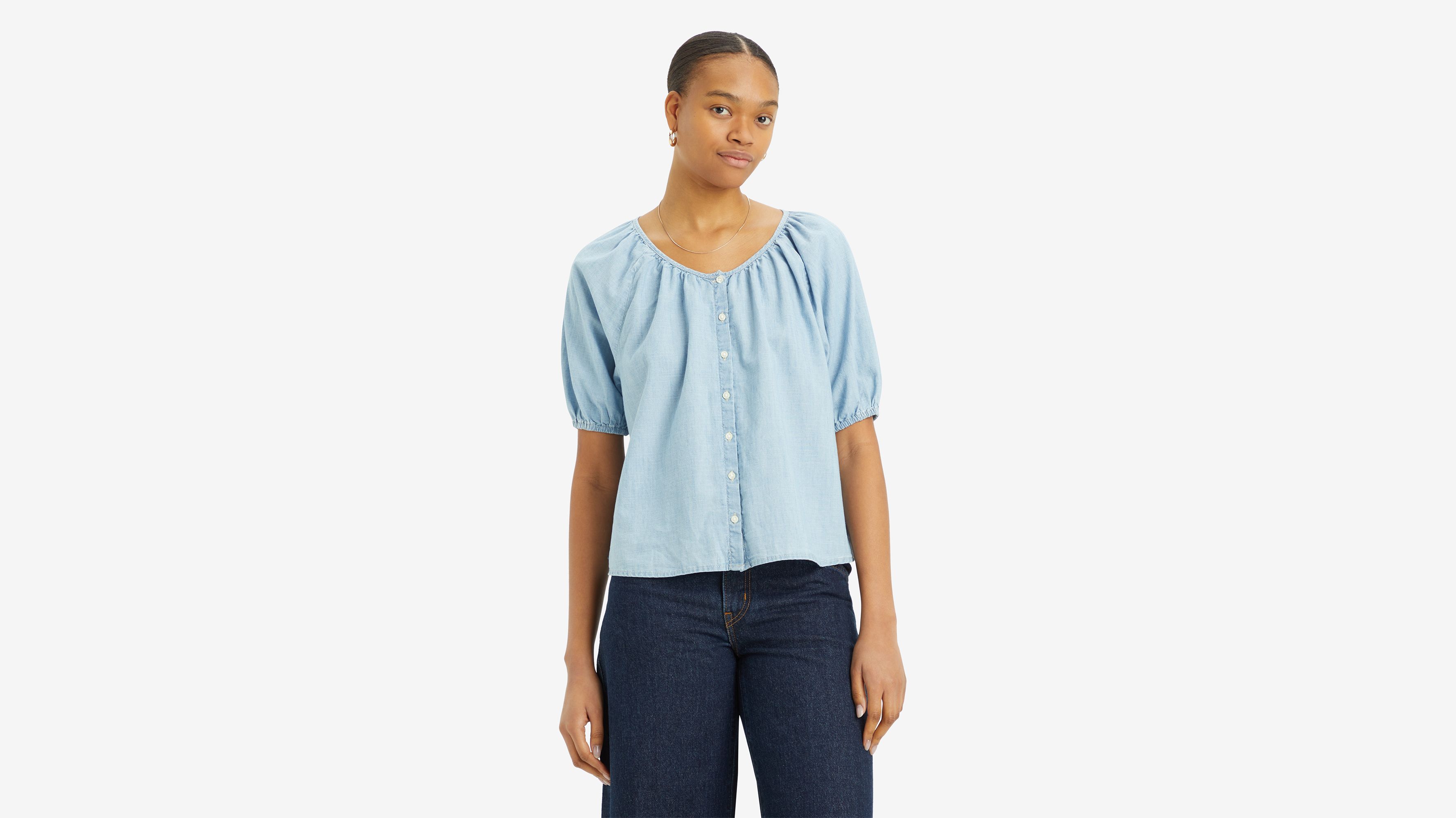 Blouse Leanne Lightweight - Dazed Light Stone - Bleu