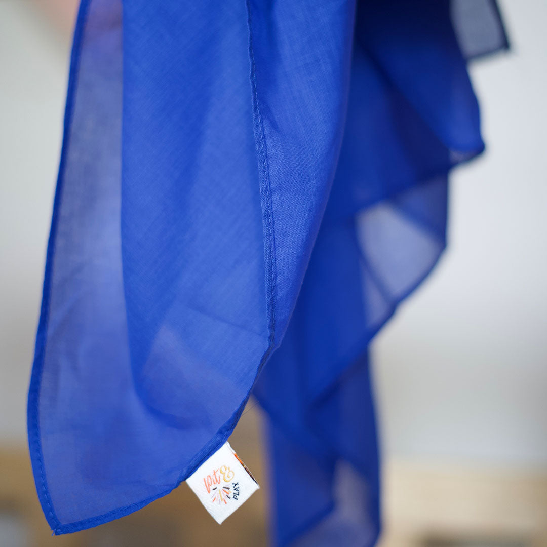 pit and play speeldoek regenboog - blauw - 75x75 cm
