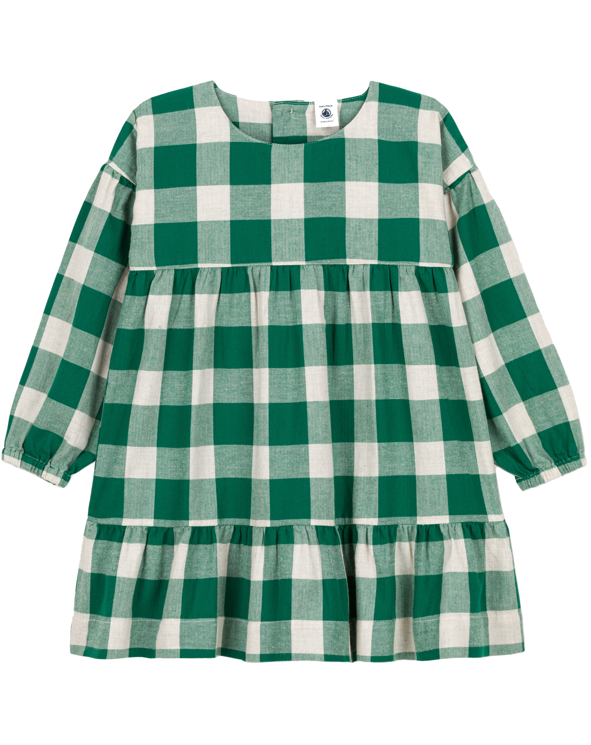Langarmkleid A CARREAUX in matcha