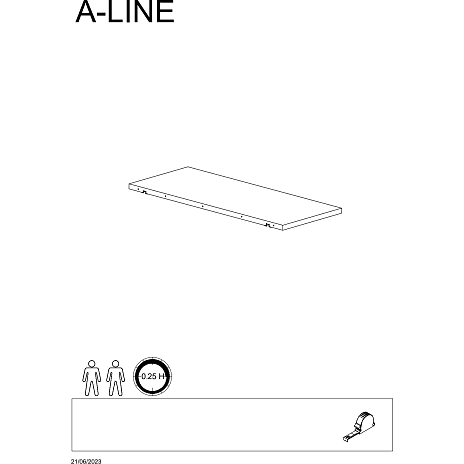 A-line tillægsplade - lys eg