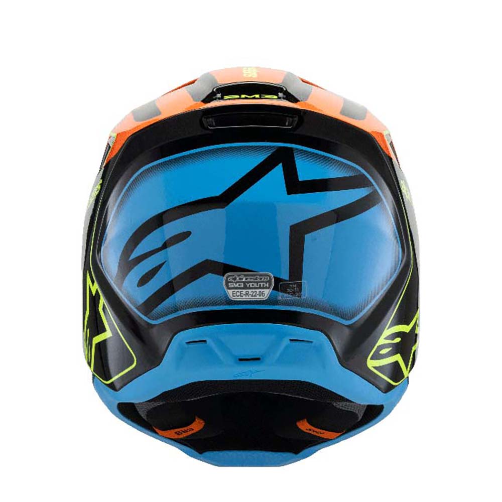 Alpinestars - Casque enfant Youth S-M3 Fray Noir / Orange / Jaune fluo