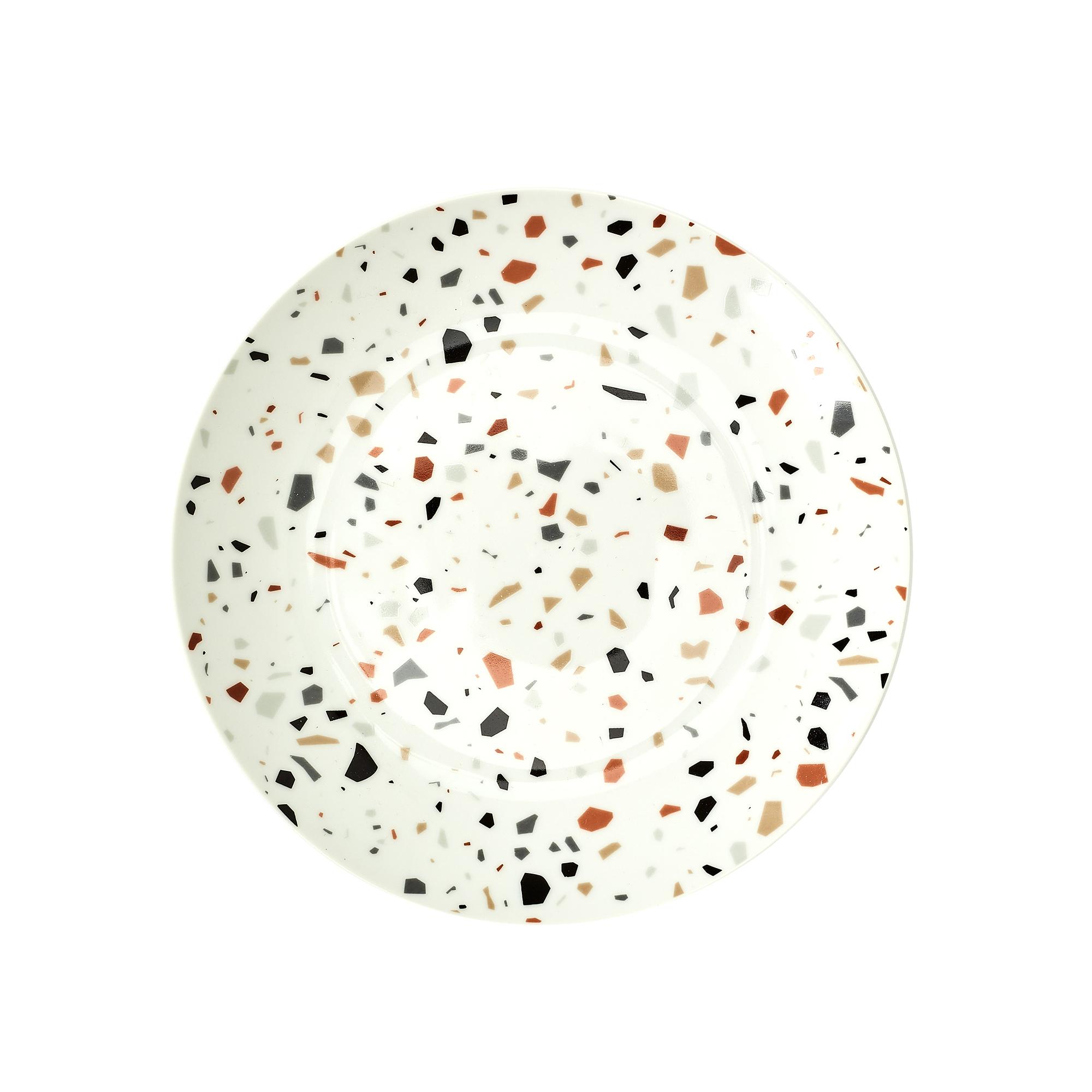ASSIETTE EFFET TERRAZZO D20CM