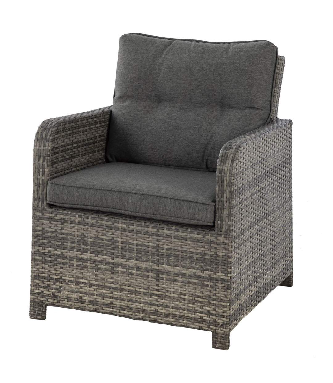 Fauteuil de jardin en résine tressée Mayari - Gris ombre