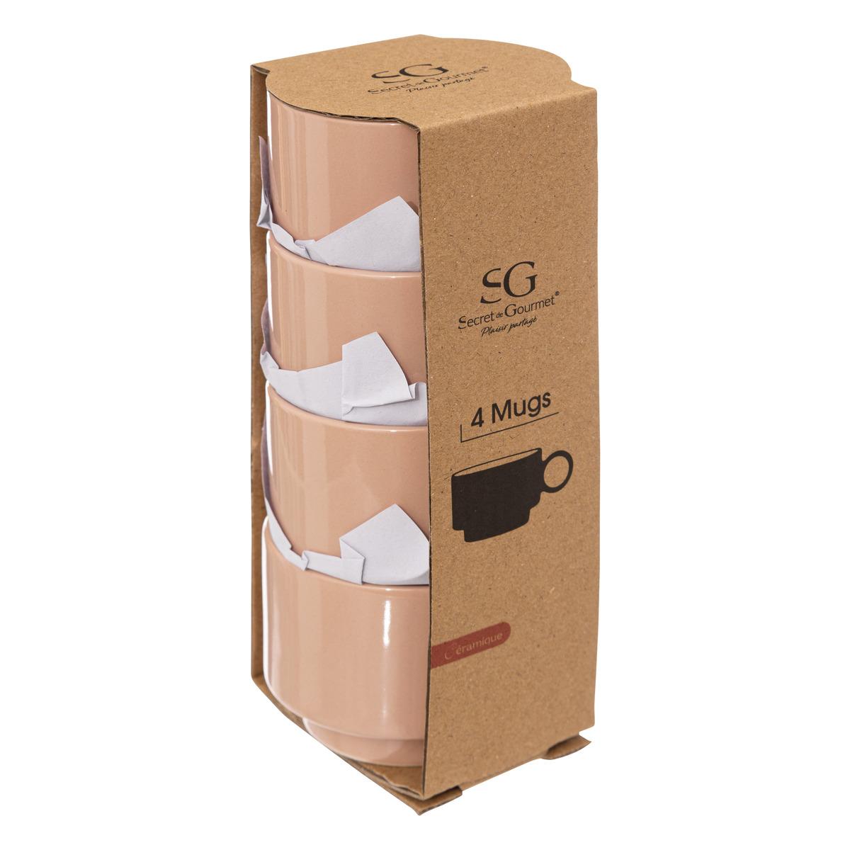 COFFRET 4 TASSES RETRO NUDE 10CL