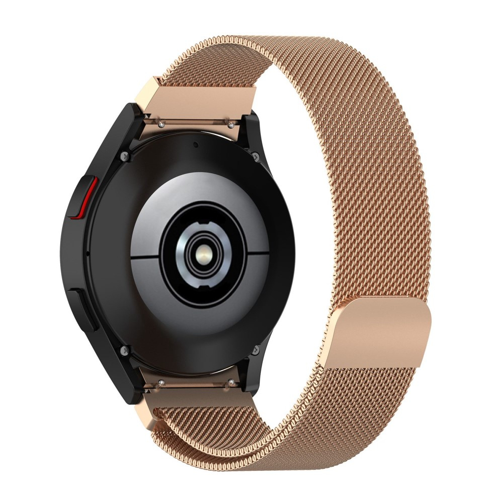 Galaxy Watch 5 (44/40mm) / Watch 5 Pro (45mm) Edelstahl Magnet Armband Milanaise (Gelenkumfang: 170-260mm) - Roségold