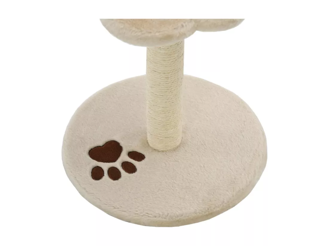 Arbre à chat avec griffoir en sisal 40 cm Beige et Marron