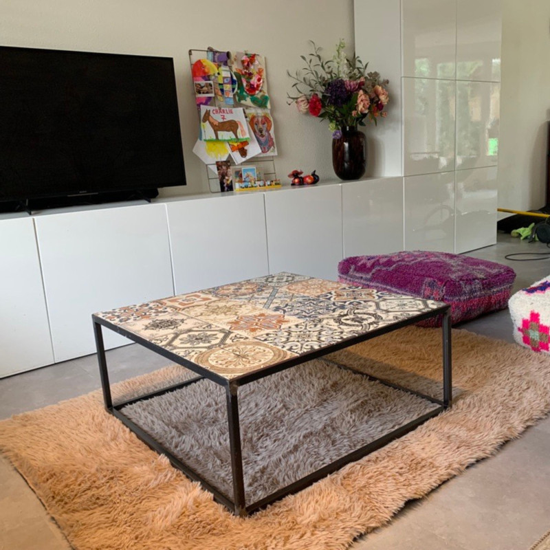 Vloerkleed hoogpolig - bruin - 120x180 cm