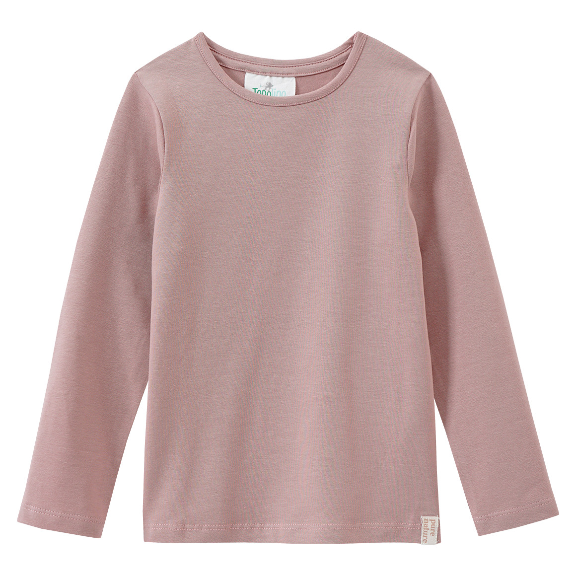 Topolino Pure Collection 2 Mädchen Langarmshirts mit Blümchen hellbeige / puderrosa