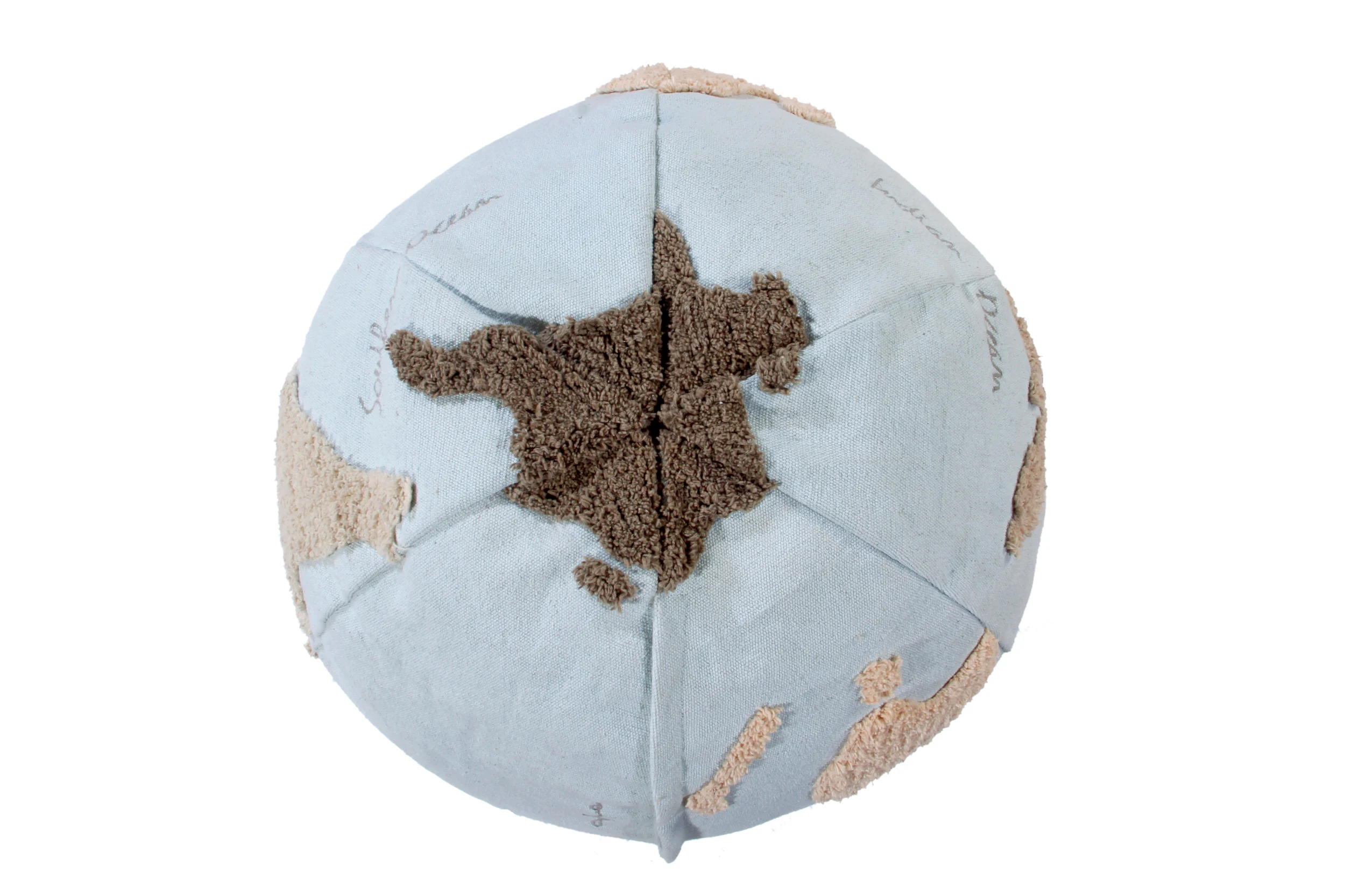 CARTE DU MONDE - Pouf recouvert de coton | Multicolore