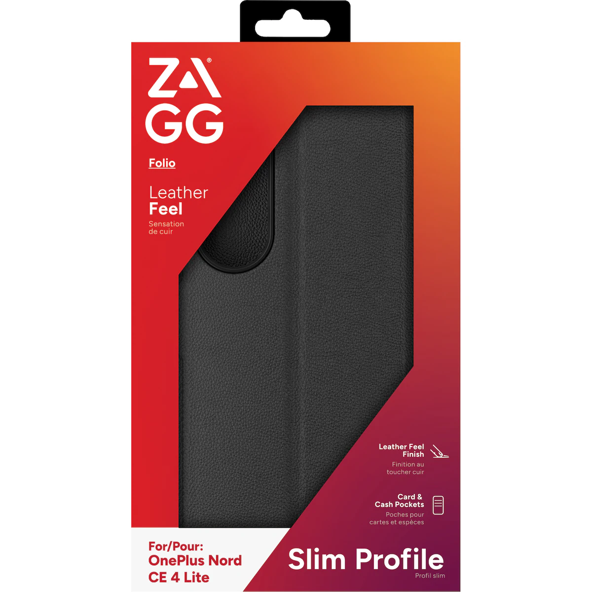 Zagg OnePlus Nord CE 4 Lite lommebokdeksel (sort)