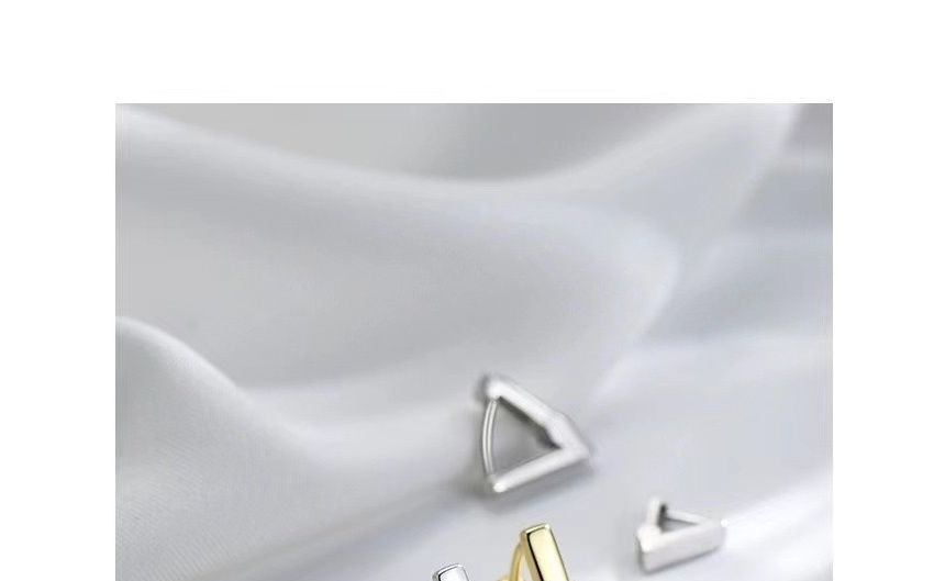 Toinianimos - Geometrische sterling zilveren Huggie-oorbel
