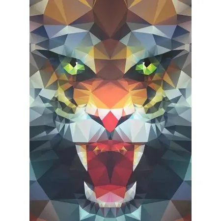 Ravensburger Puzzle - Löwe aus Polygonen, 500 Teile