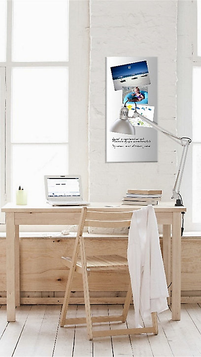 Mémo board magnétique blanc 30 x 80 cm