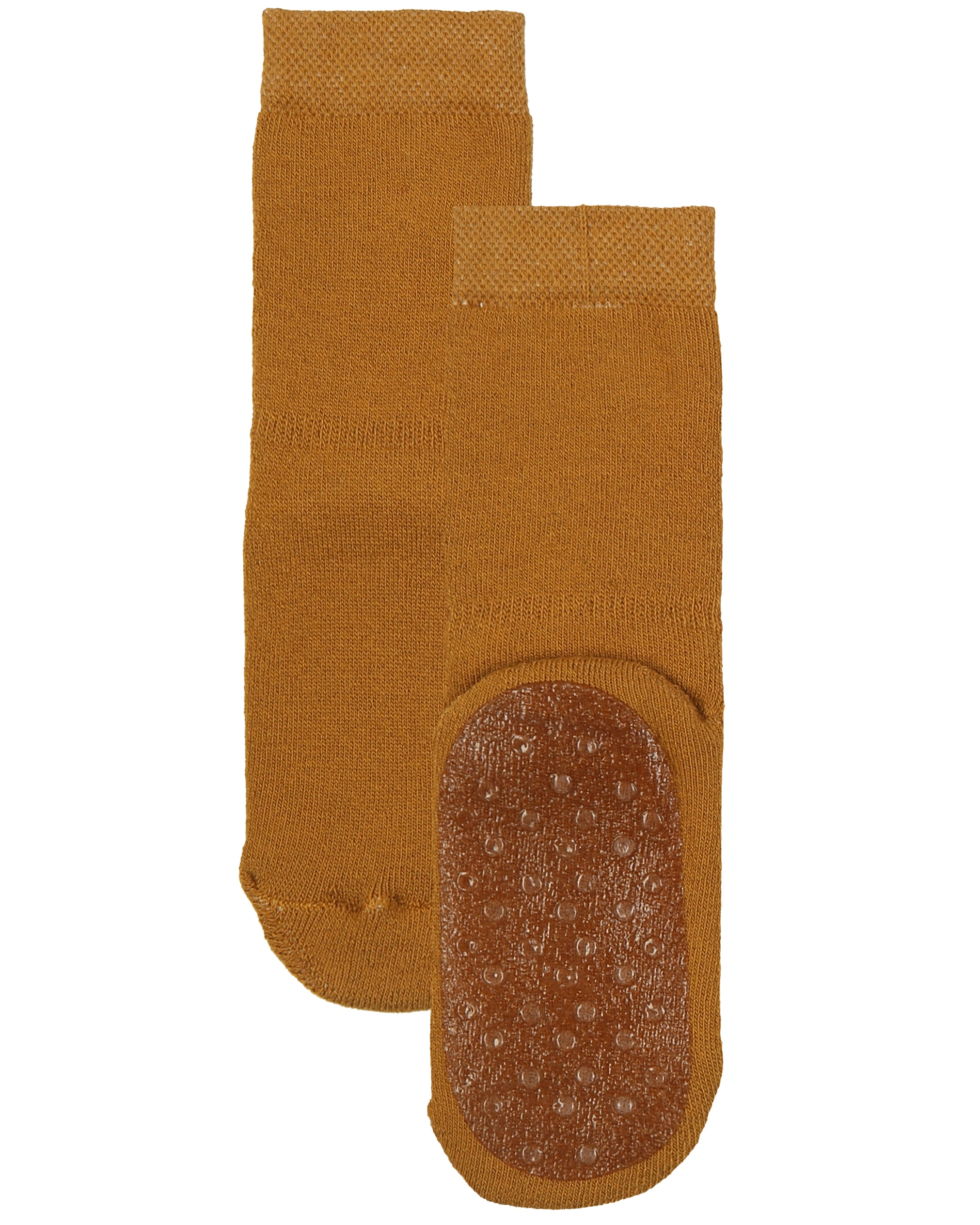 Stoppersocken UNI mit Vollsohle 2er-Pack in honig/kupfer