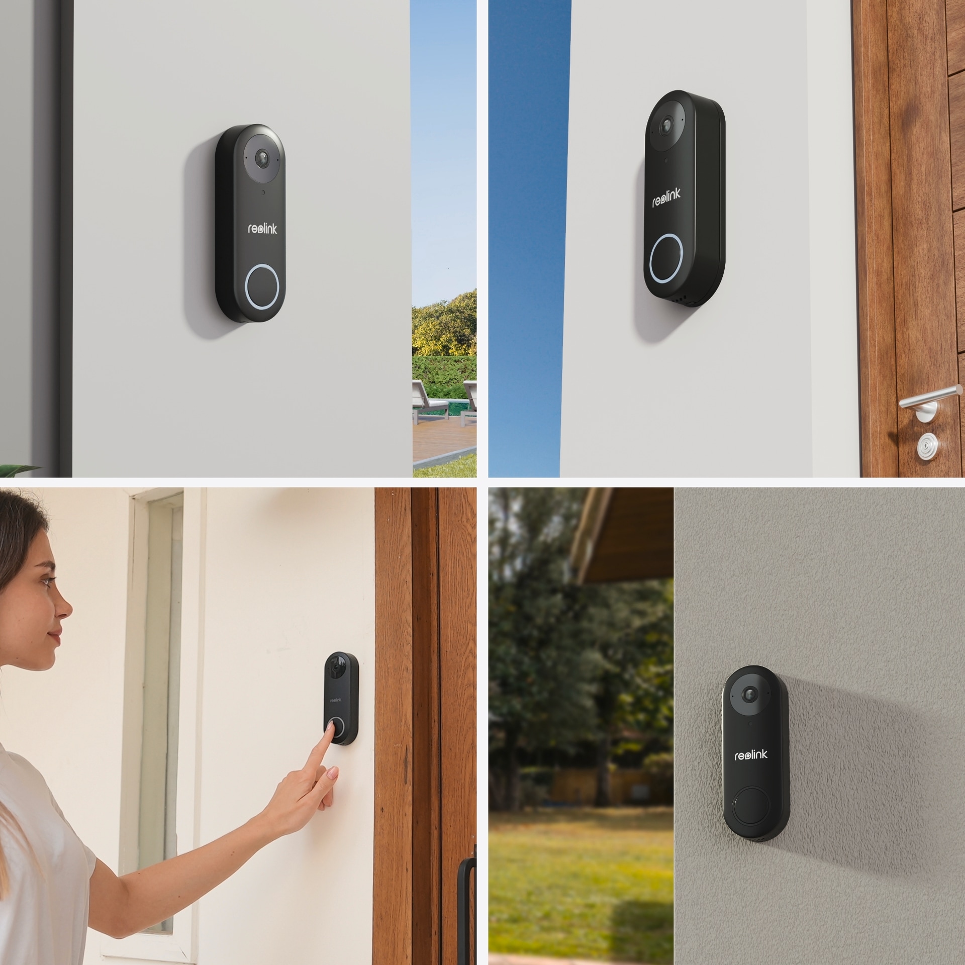 Reolink Smart Home Türklingel »D340W - 5MP Video-Türklingel & Chime« Aussenbereich 2,4/5 GHz WLAN, Personenerkennung, 2-Wege-Audio, arbeitet mit NVRs