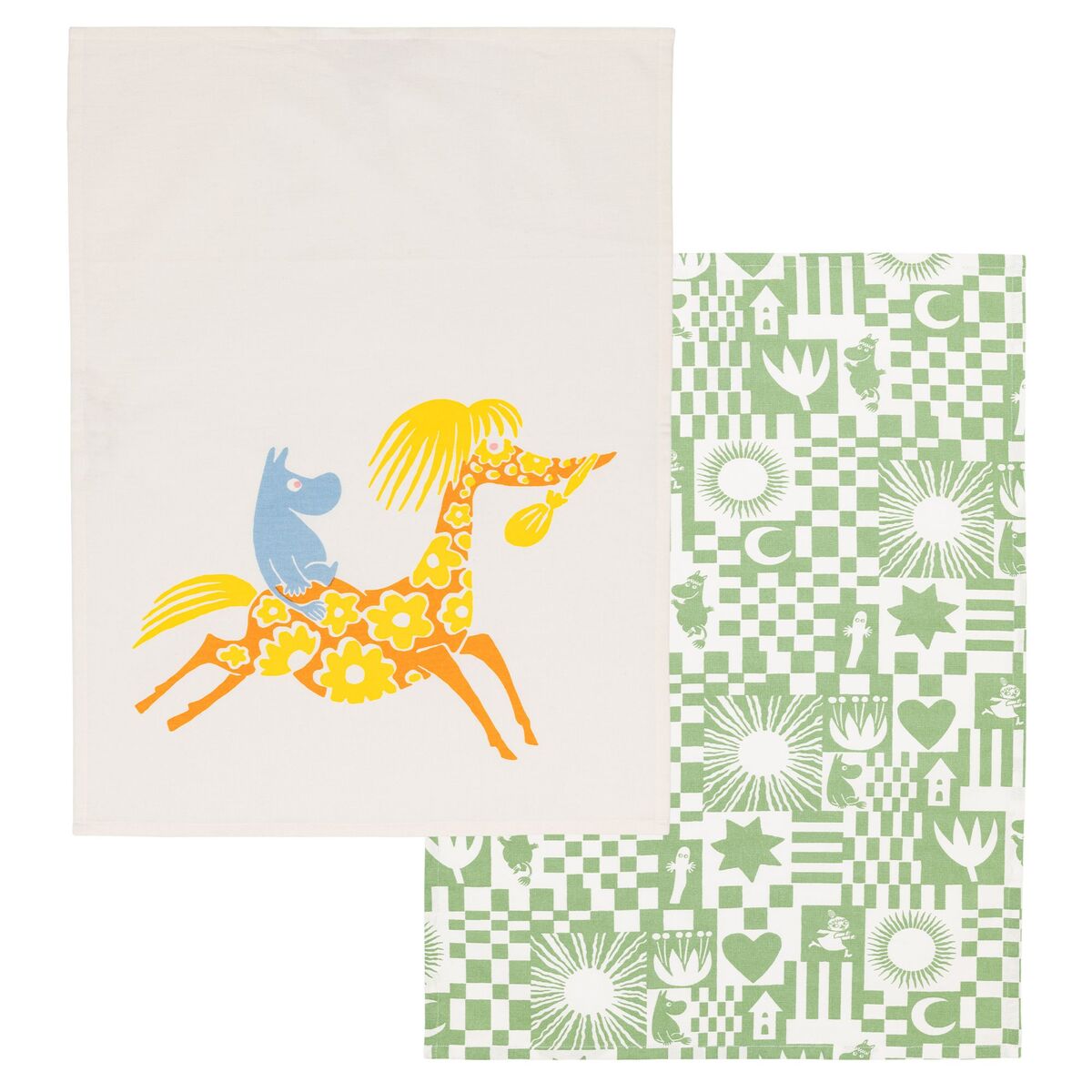 Arabia Mummi Fest kjøkkenhåndklesett 50x70 cm 2 stk, grønn