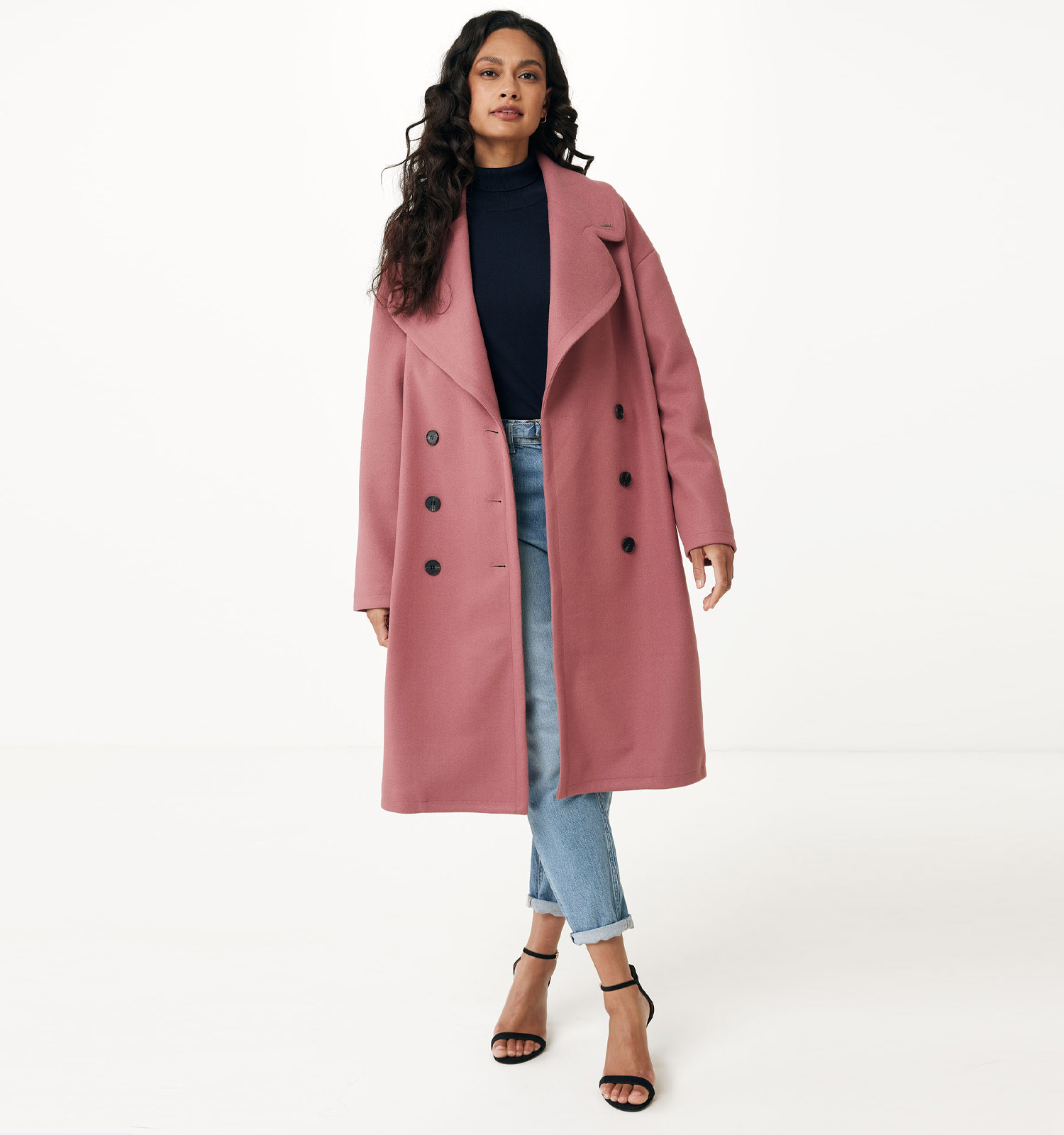 Lange jas bordeaux