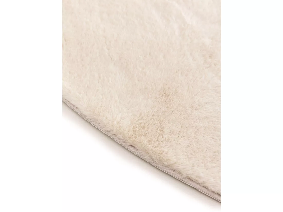 Tapis en fausse fourrure Furry Beige ø 200 cm rond