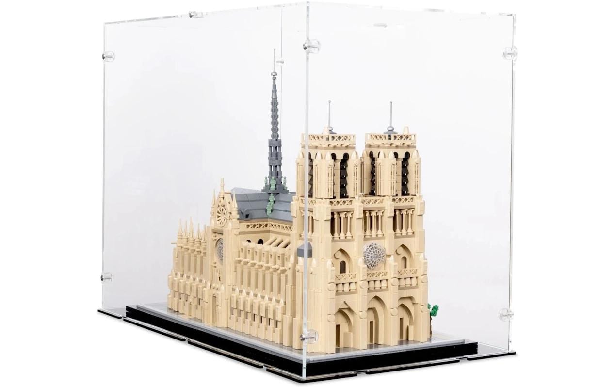 Baukasten Acryl-Display für LEGO 21061 Notre-Dame de Paris<br>Acry-Display-Box mit schwarzem Boden