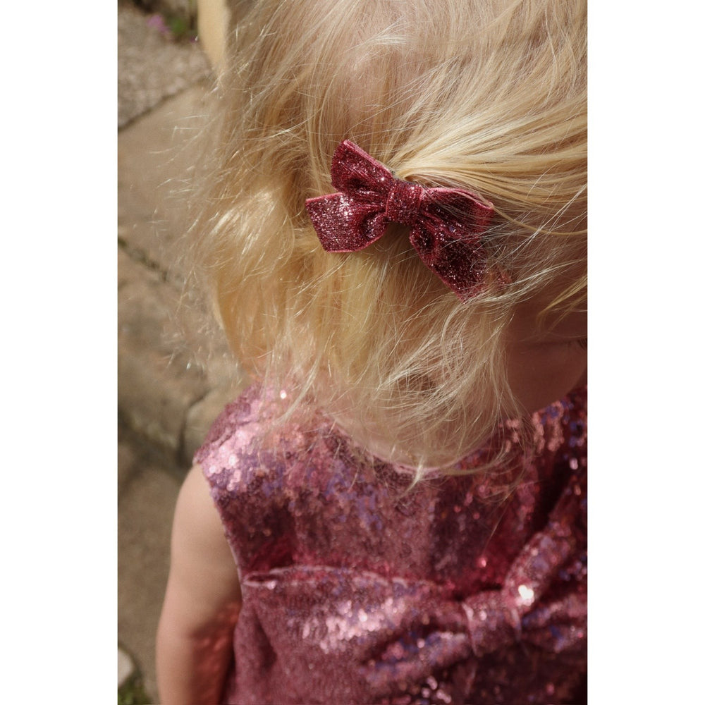 Køb Konges Sløjd Pink Mix 4 Pack Glitter Sløjfe Hårspænder