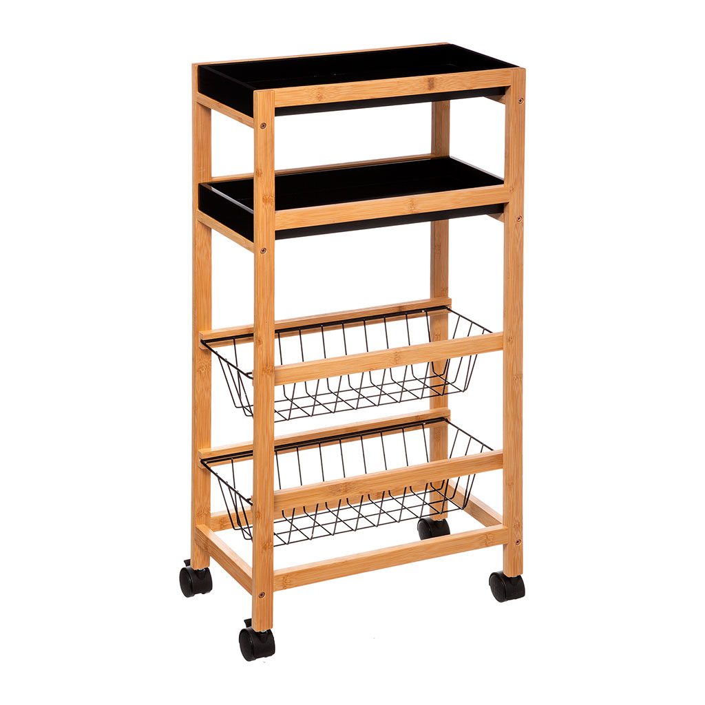 Desserte bambou noire 40x83x22cm