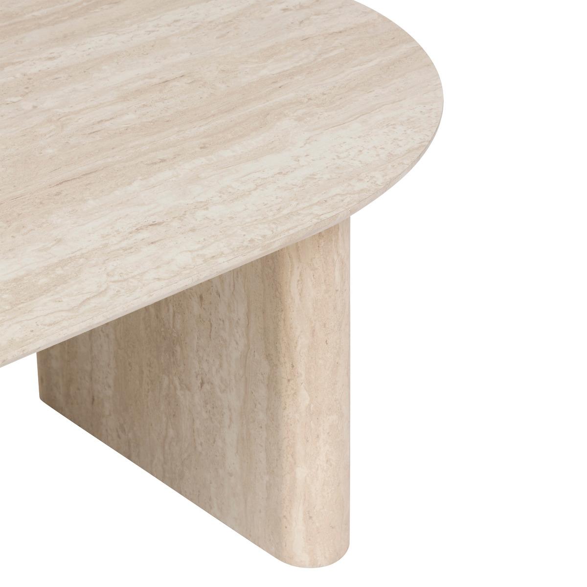 TABLE BASSE ANAYA EFFET TRAVERTIN BEIGE 120X60X40CM