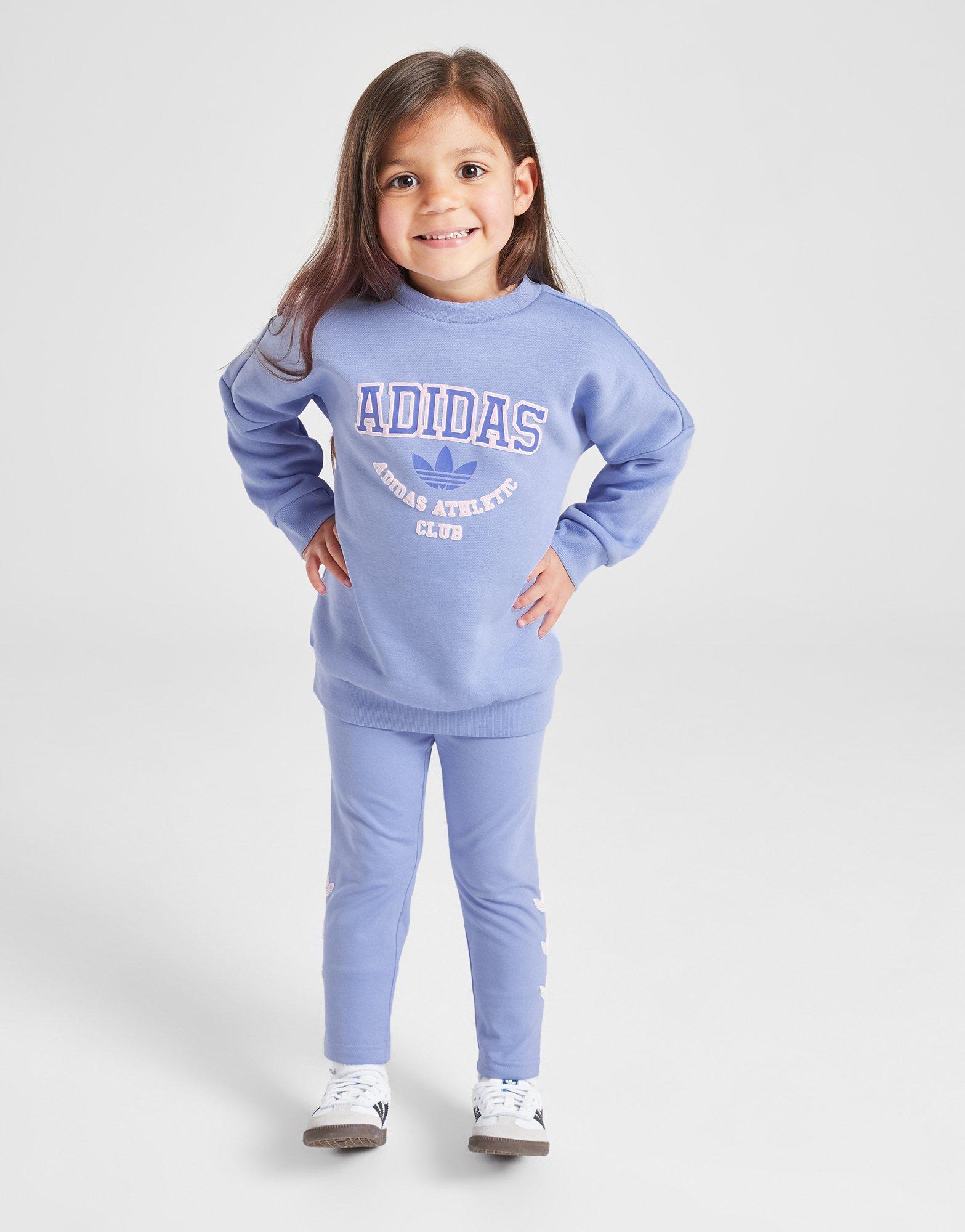 adidas Originals Girls' Varsity Crew Sweatshirt/Leggings Set Infant