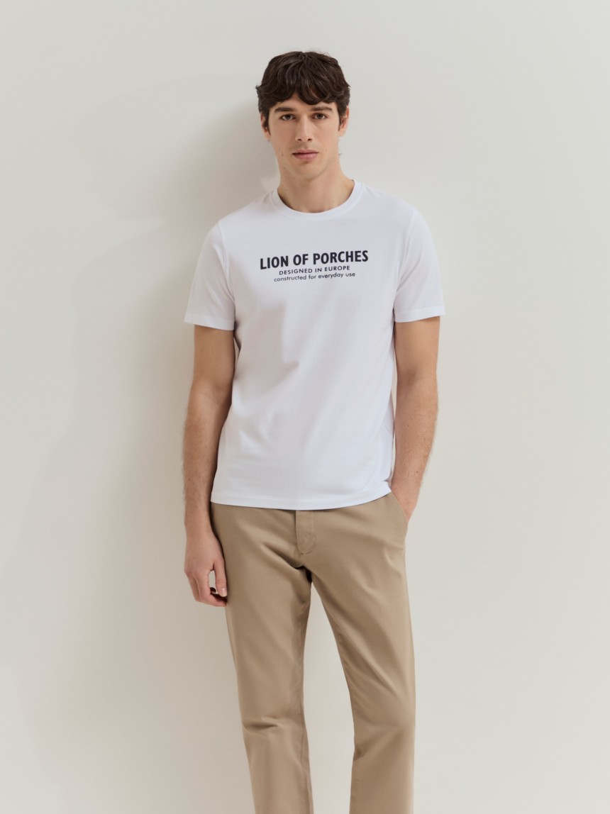 T-shirt de manga curta em algodão