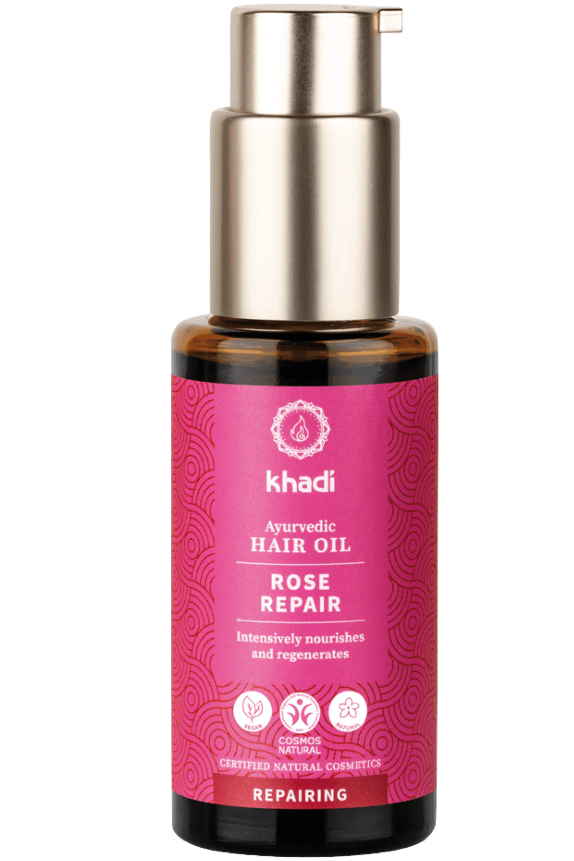 KHADI Huile capillaire régénérante et réparatrice Rose Repair-50 ml