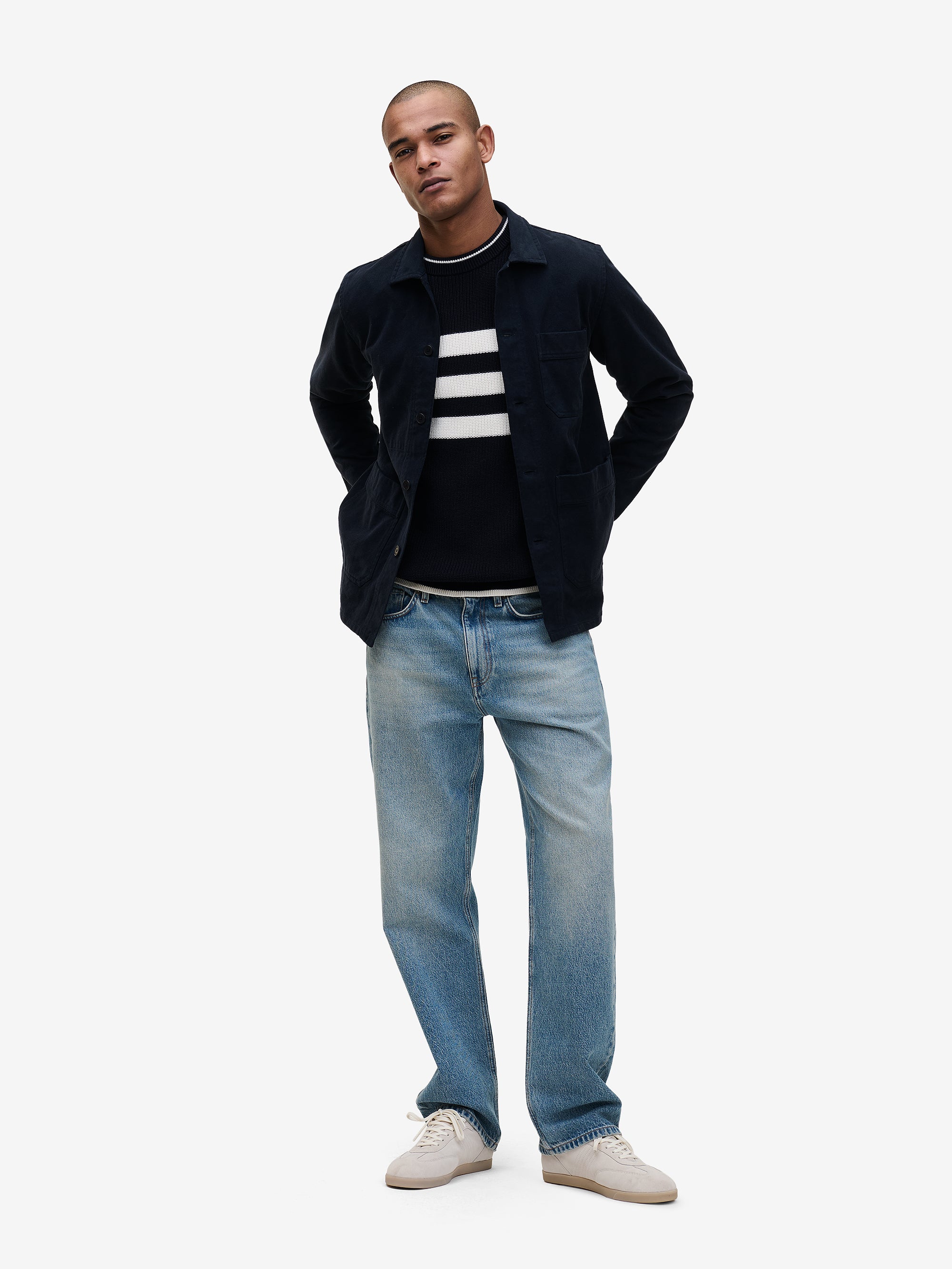 Evan Cotton Stripe KW01024-NVY