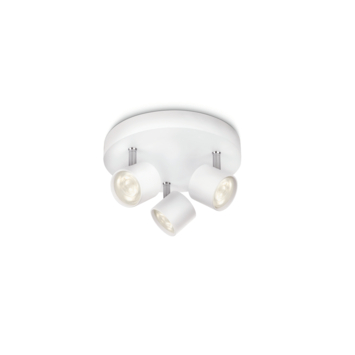 Philips triospot Star wit - Incl 3X LED 3W dimbaar