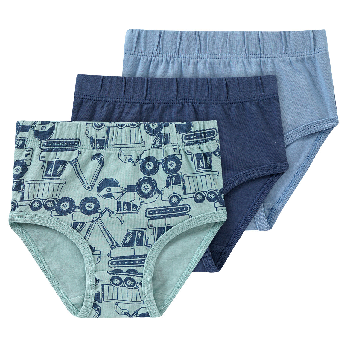 Topomini 3 Baby Slips in verschiedenen Dessins salbei / dunkelblau / hellblau