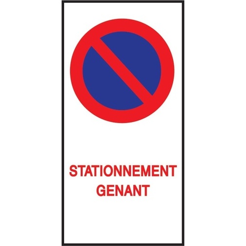 Autocollants - Stationnement Gênant - 110x220 mm - Lot de 20