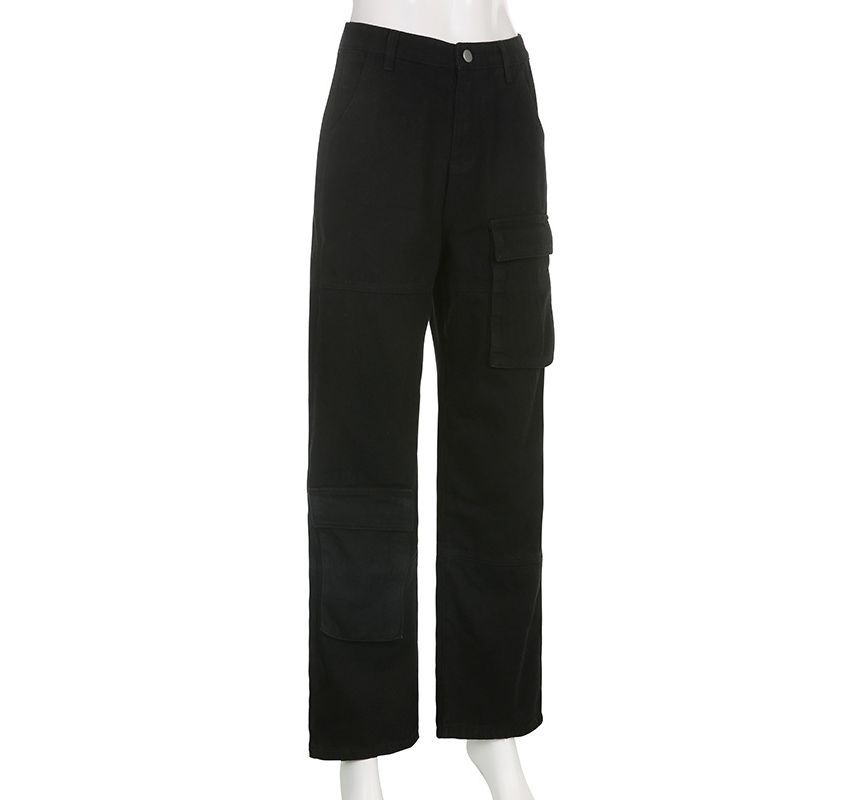 BrickBlack - Cargojeans met hoge taille en wijde pijpen