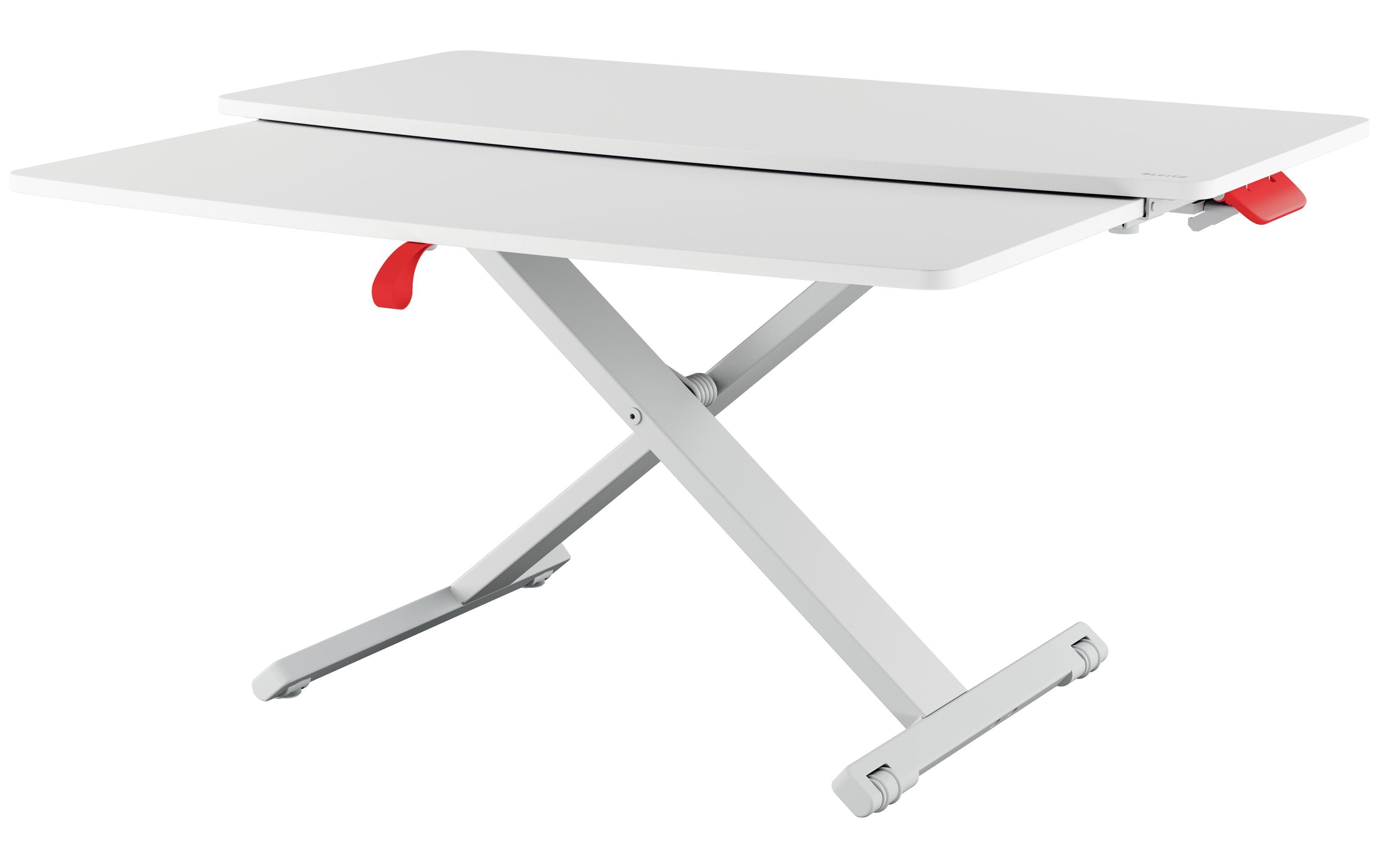 Ergo Cosy Höhenverstellbarer Schreibtischaufsatz<br>Leitz Ergo Cosy Höhenverstellbarer Sitz-/Steh-Schreibtischaufsatz mit ausziehbarer Tastaturablage
