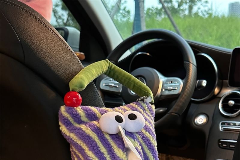 Olsin - Gestreepte Cartoon Chenille Auto Hangende Tissuehoes