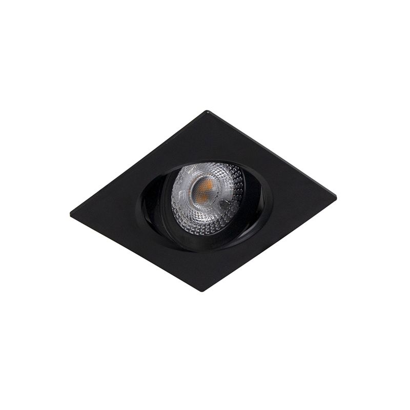 Set van 3 inbouwspots zwart incl. LED 3-staps dimbaar - Miu