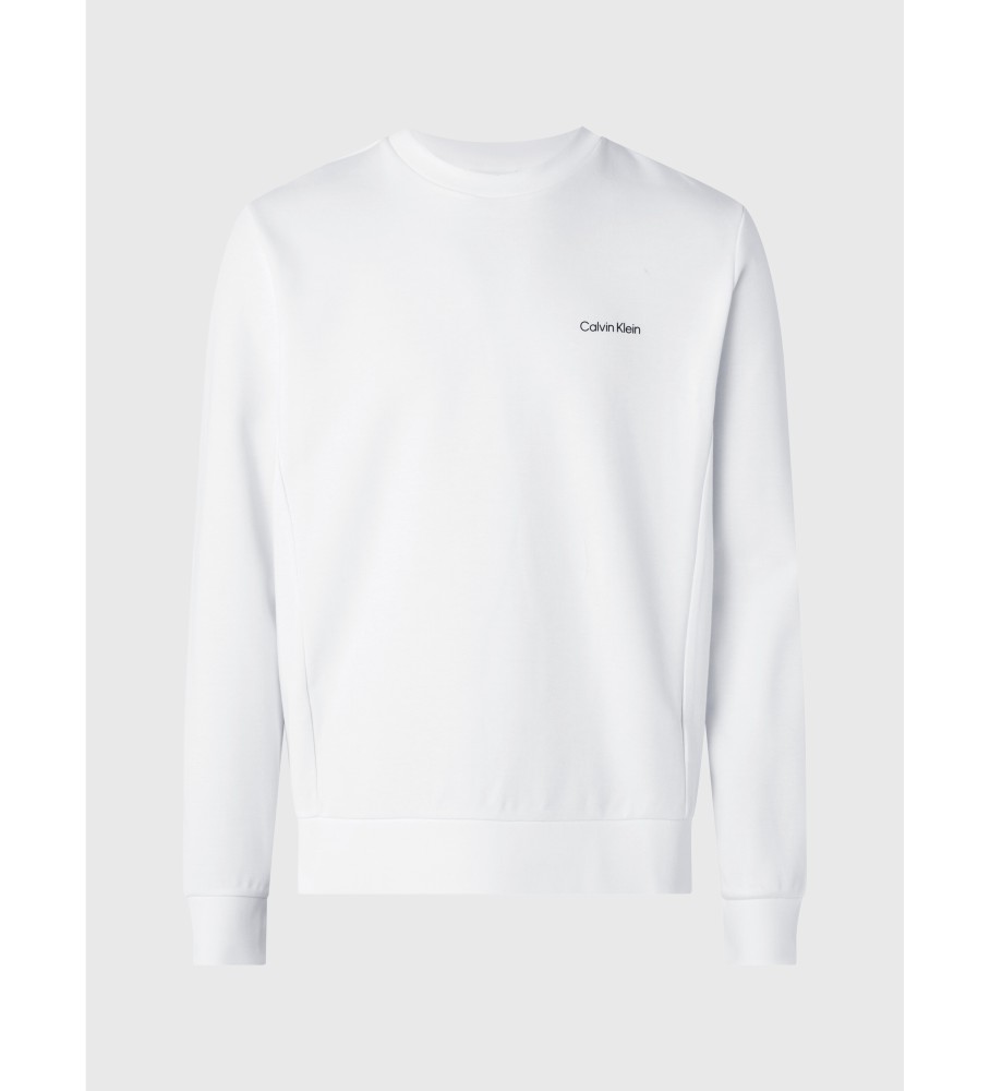 Moletom Calvin Klein em poliéster reciclado, branco