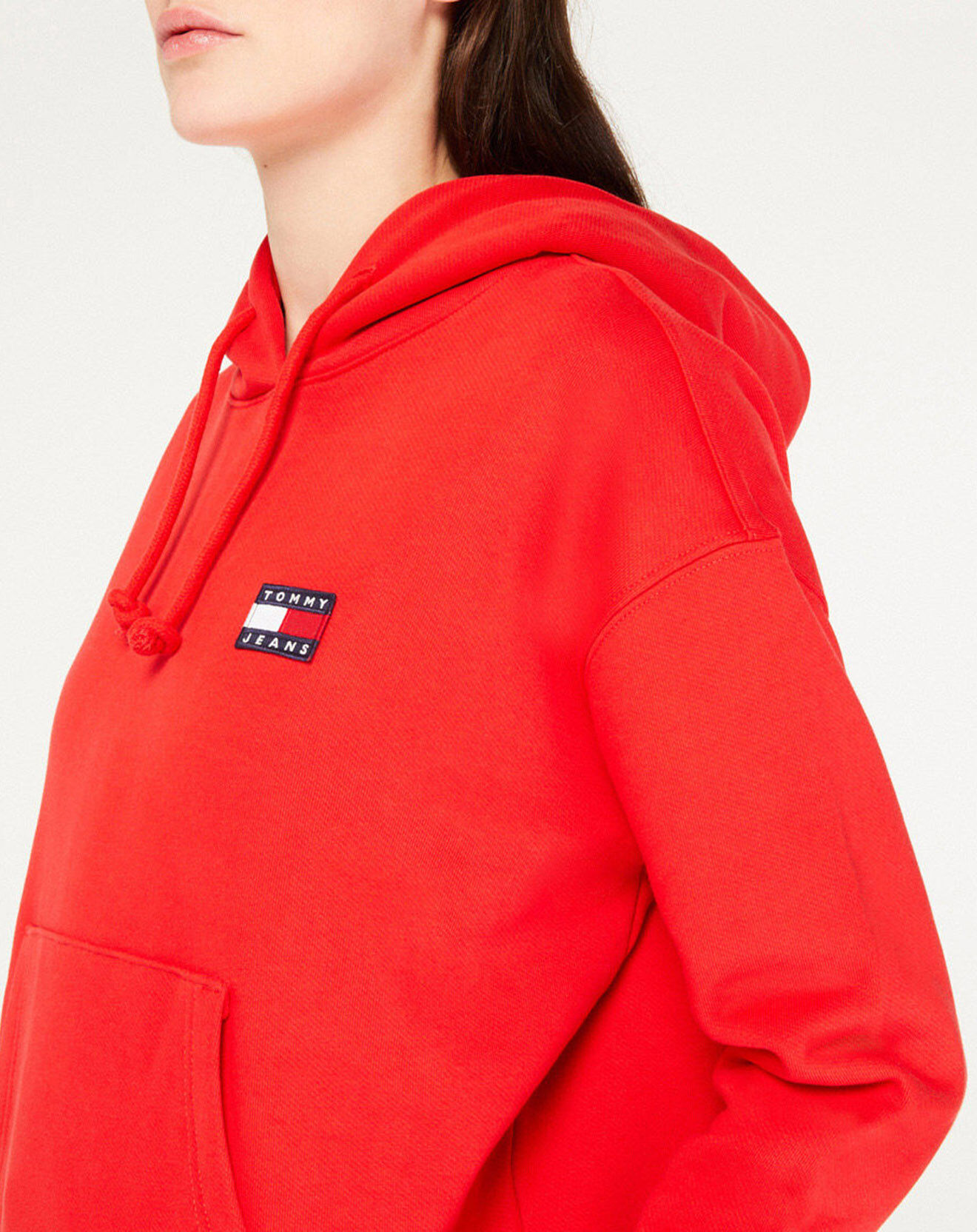 Tommy Jeans Sweat à capuche tommy badge rouge