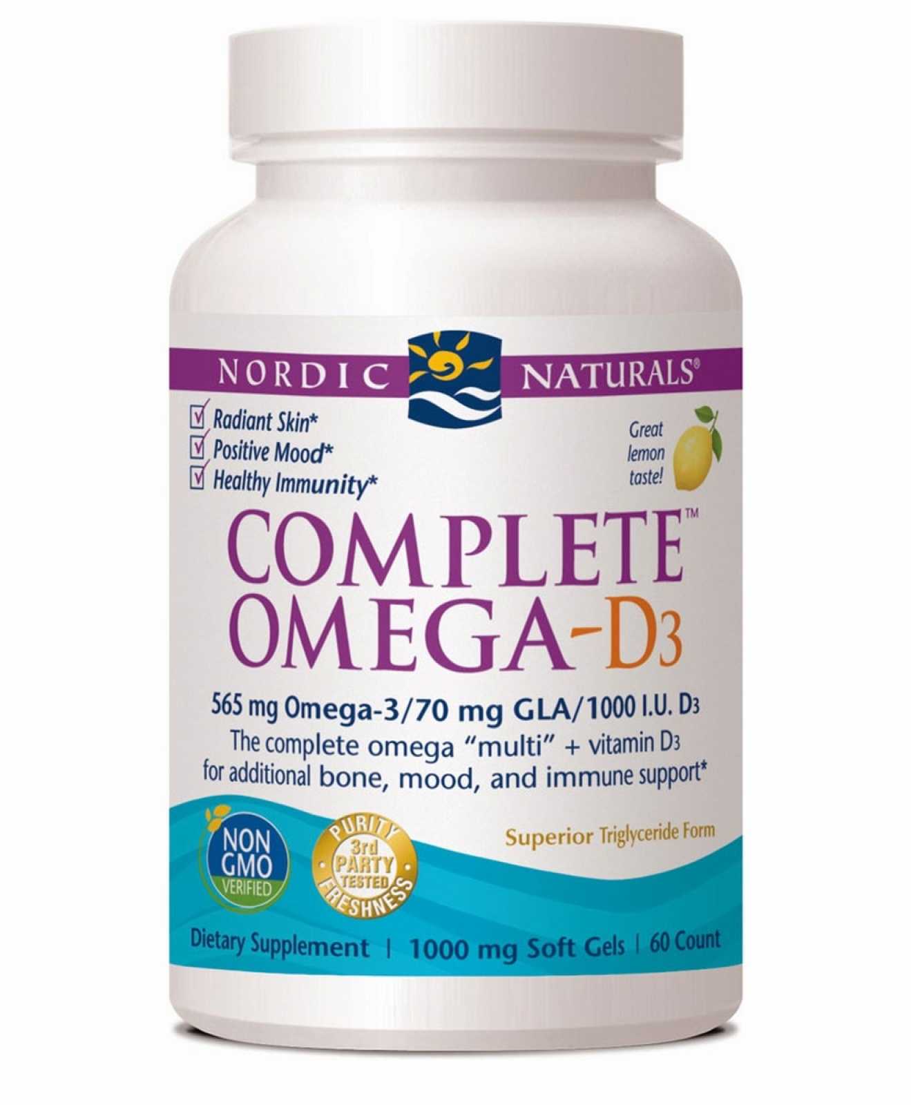 Nordic Naturals Omega Completo - D3 60 cápsulas blandas