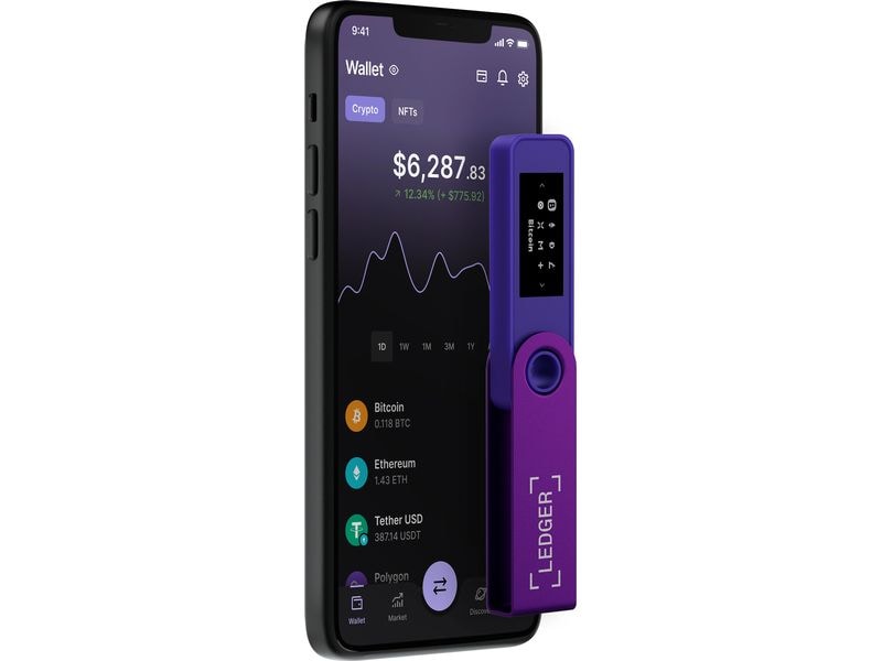 Ledger Nano S Plus Amethyst Purple Crypto-Hardware-Wallet zum Kaufen, Verwalten und Vermehren digitaler Vermögenswerte